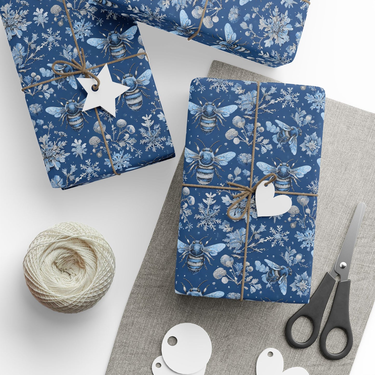 Winter Bee Holiday Wrapping Paper