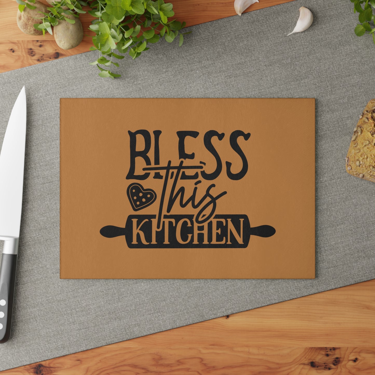 Glass Cutting Board - Bless This Kitchen