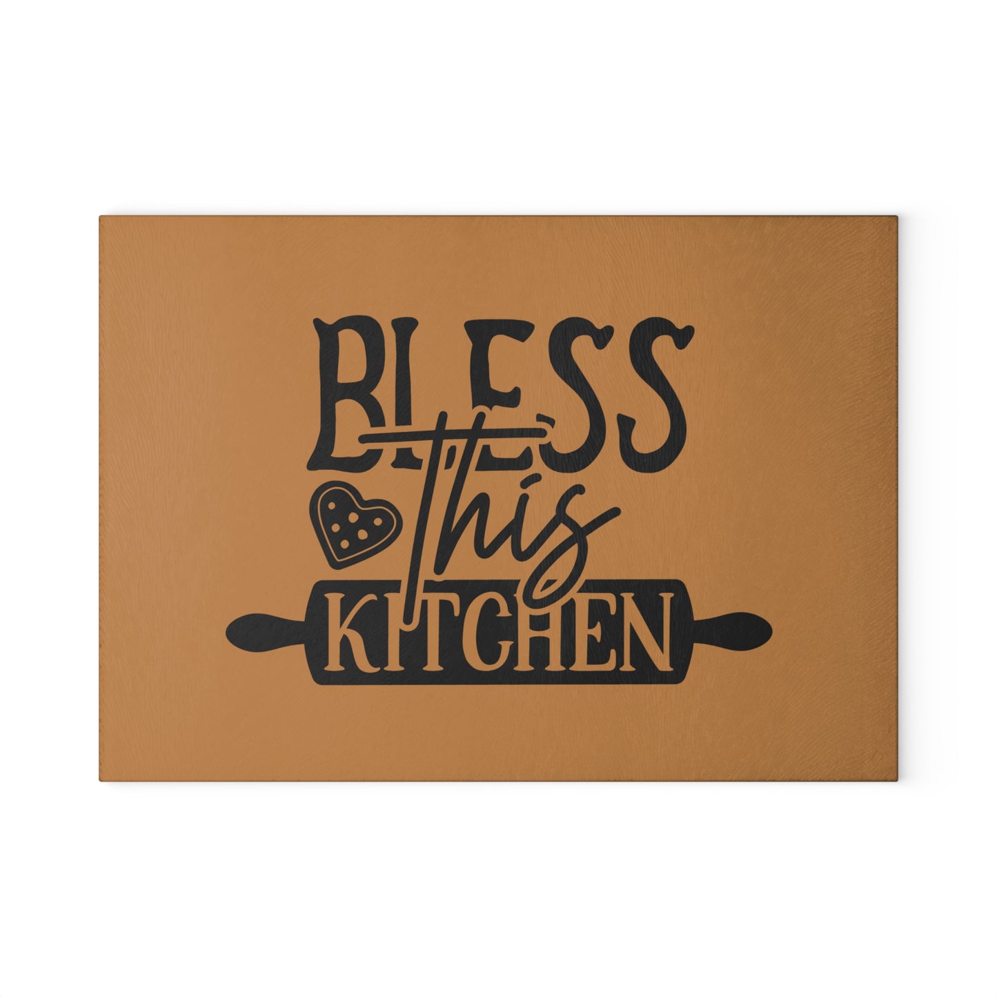 Glass Cutting Board - Bless This Kitchen