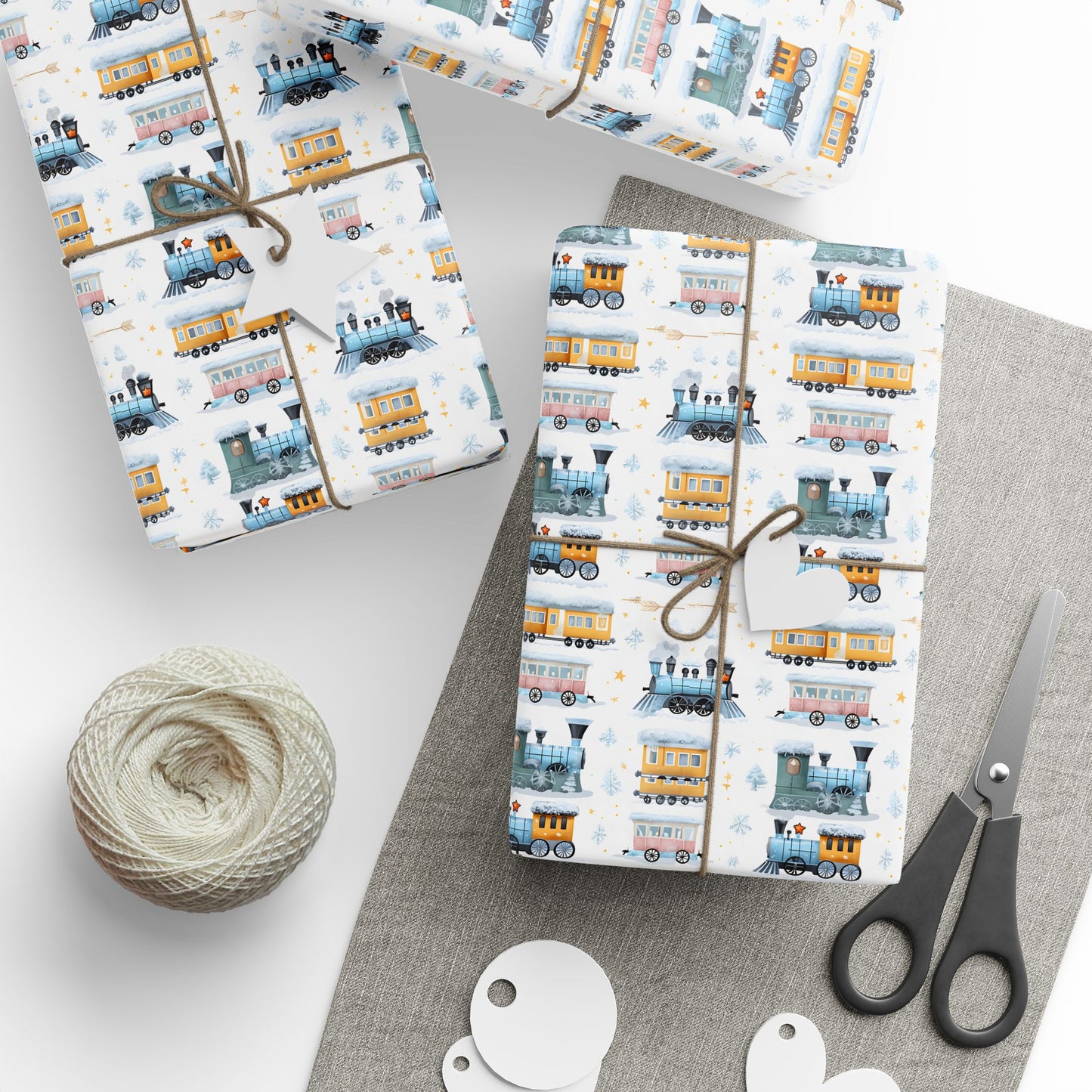 Snow Train Holiday Wrapping Paper