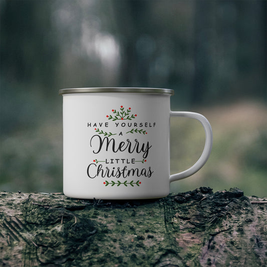 "Merry Little Christmas" Enamel  Mug