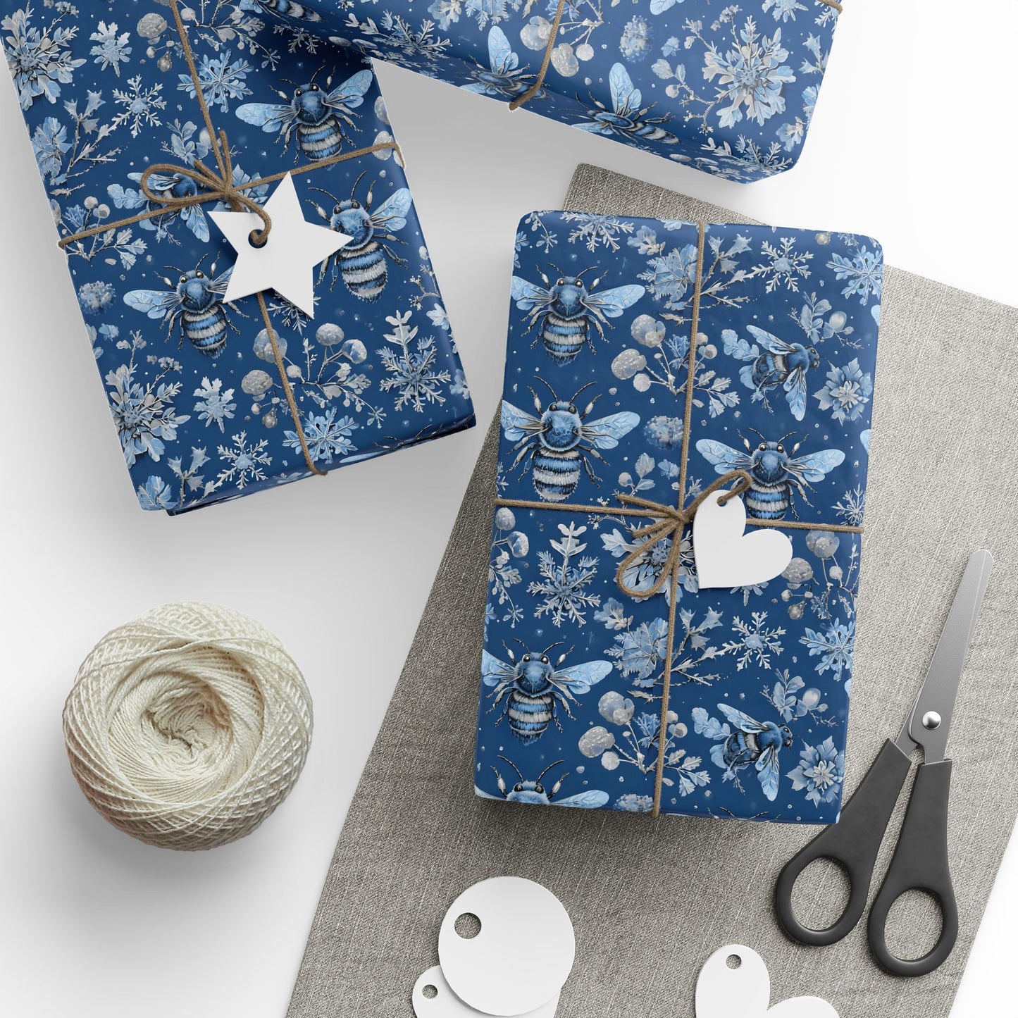 Winter Bee Holiday Wrapping Paper