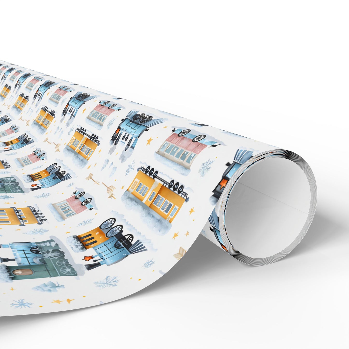 Snow Train Holiday Wrapping Paper