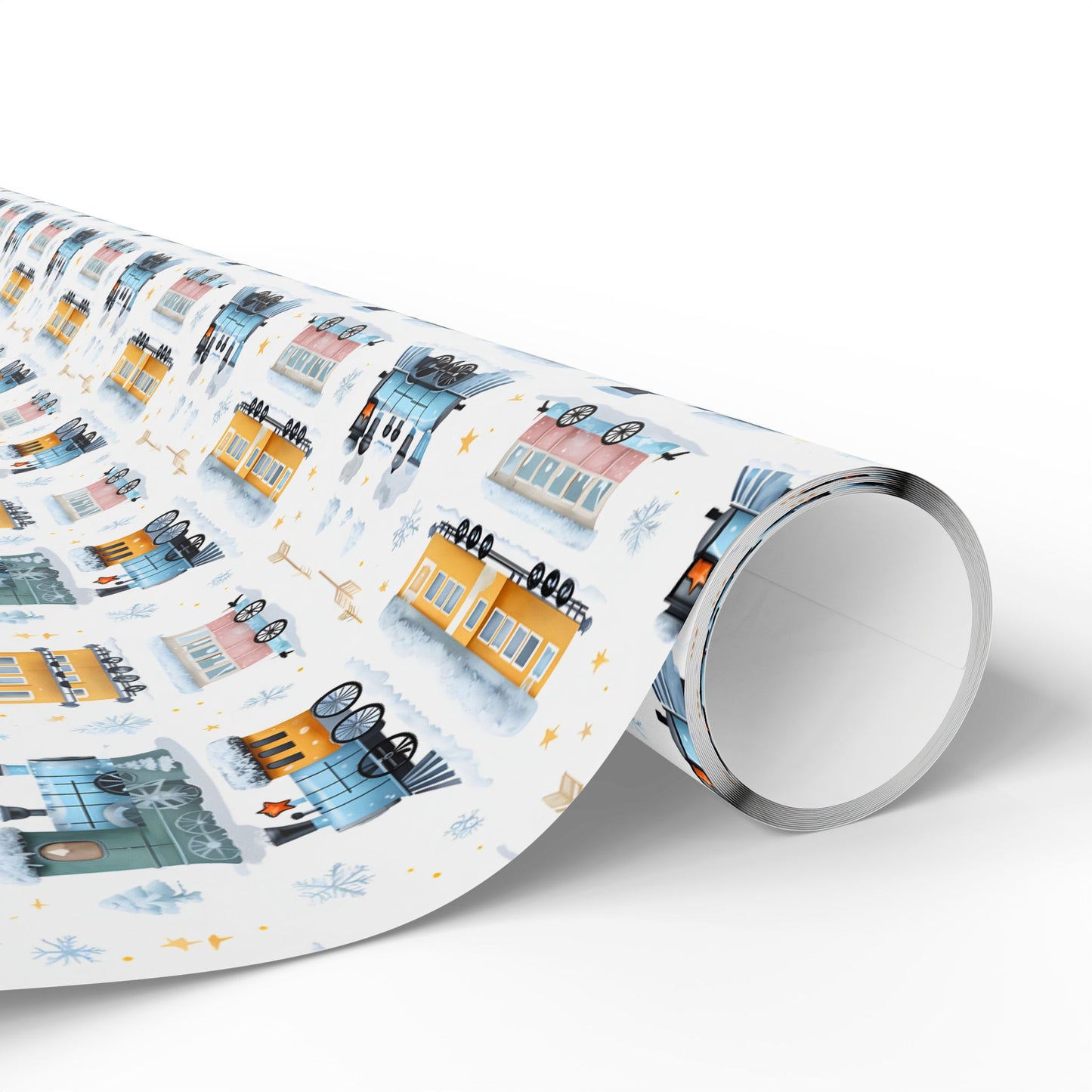 Snow Train Holiday Wrapping Paper