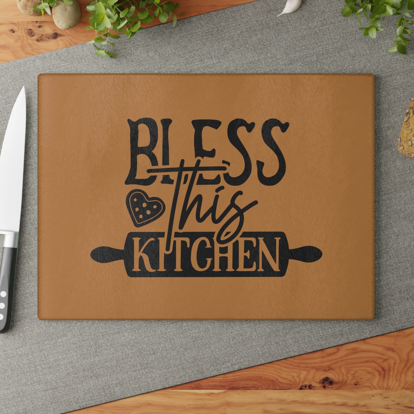 Glass Cutting Board - Bless This Kitchen